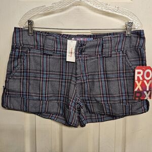 Roxy plaid shorts womens size 11 NEW